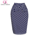 Grace Karin Occident Sexy Frauen kurze Hüften verpackt Retro Baumwolle Polka Dots Vintage Rock CL008928-2